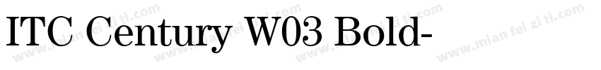 ITC Century W03 Bold字体转换